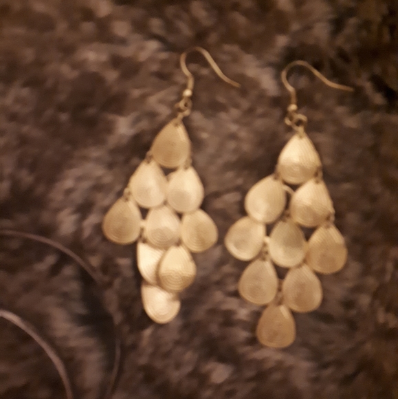Gold Dangle Earrings - Picture 1 of 1